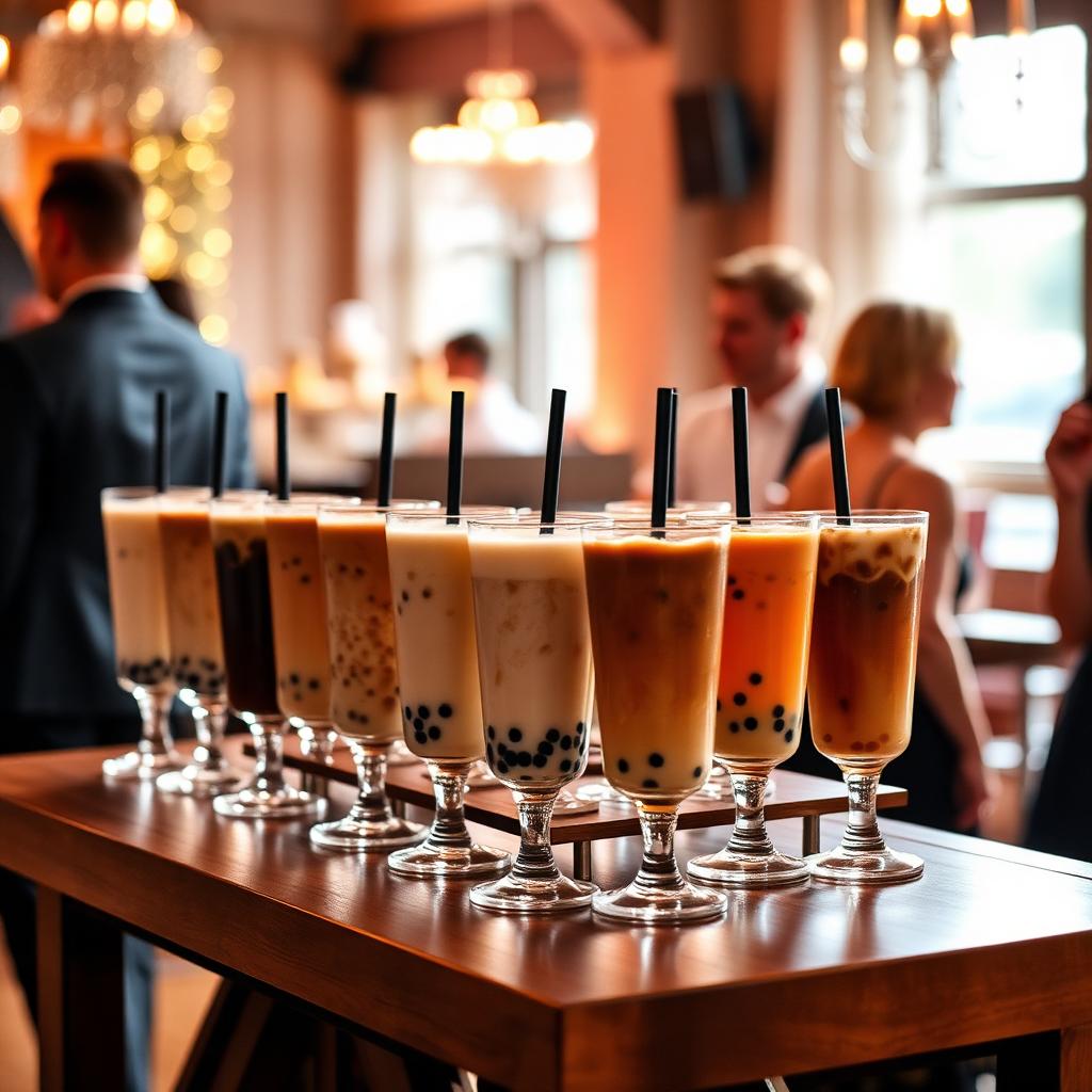 Boba catering setup