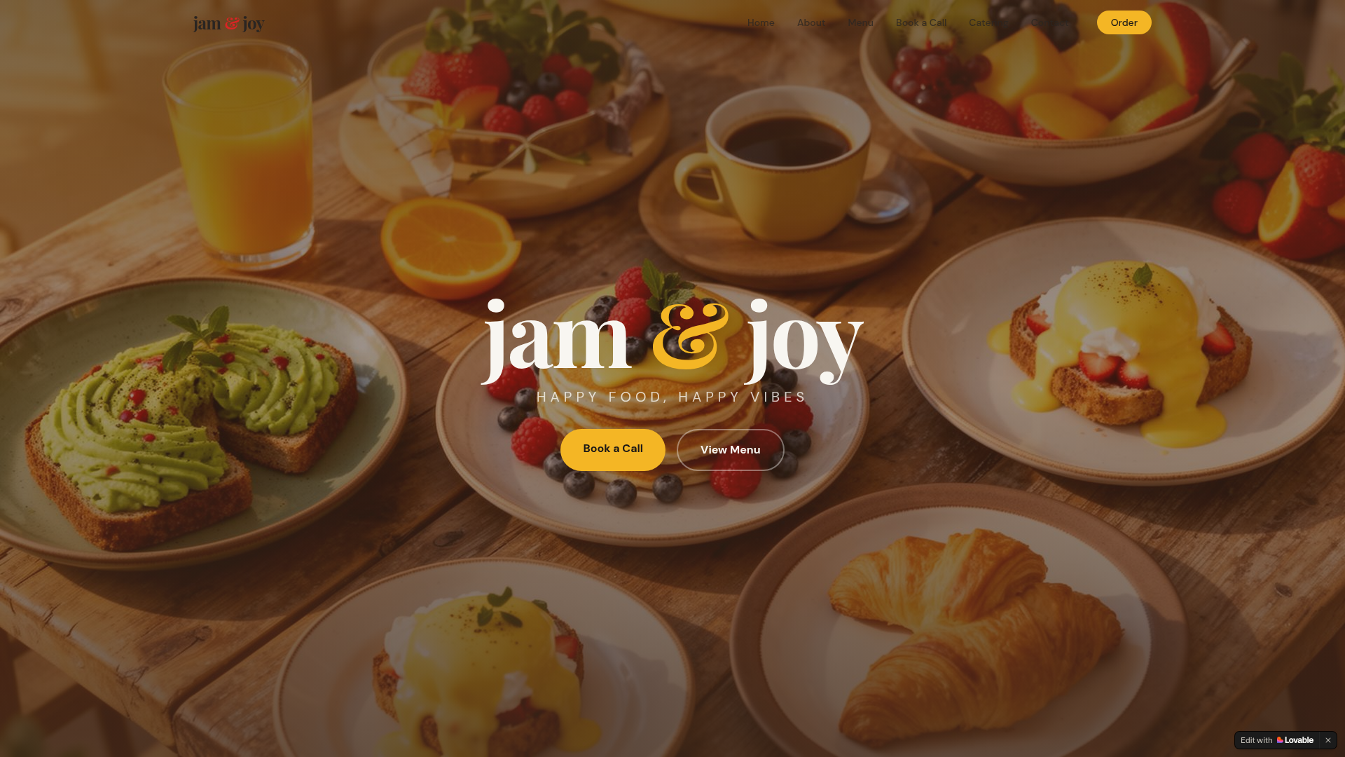 Jam & Joy Cafe site preview