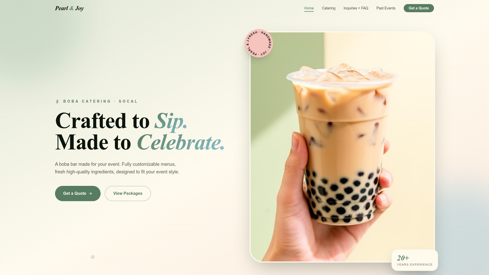 Pearl & Joy site preview